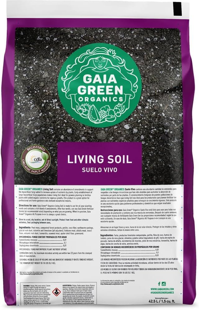 Gaia Green Organics Living Soil, Organic Potting Mix, 1.5 cu ft