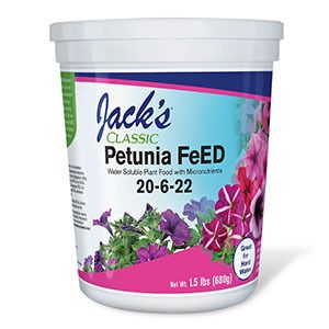 Jack&#39;s Nutrients Classic 20-6-22 Petunia Feed 1.5lbs