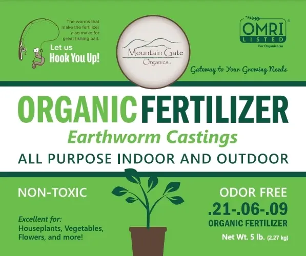 Mountain Gate Organics Worm Castings 1 cubic foot