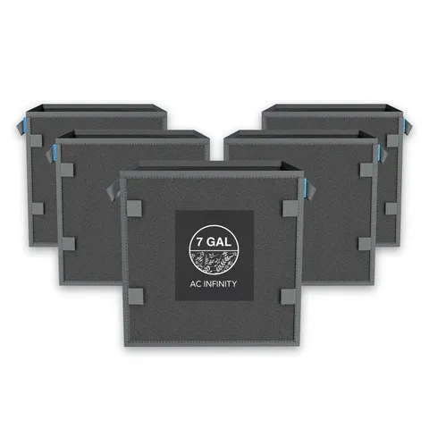 AC INFINITY 7 GAL, 5-PACK HEAVY DUTY REUSABLE FABRIC POTS