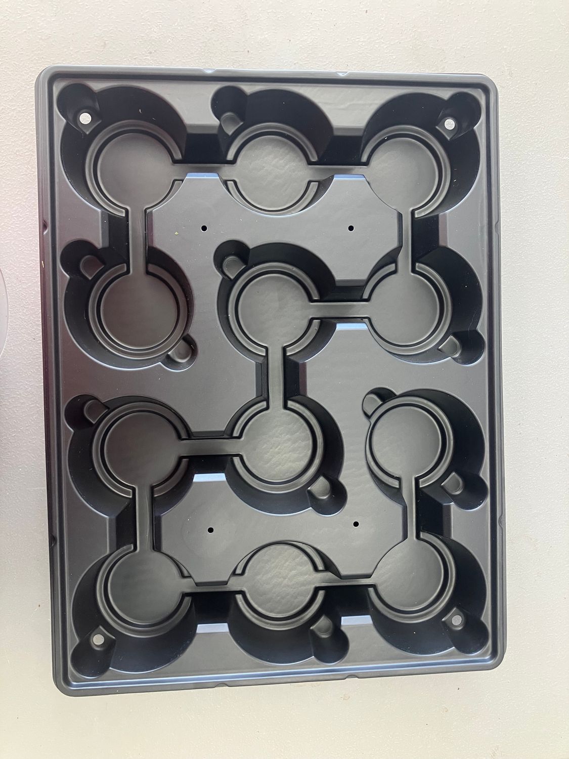 12 Cell Round Nursery Pots Trays Thickened Durable Seedling Pots Shuttle Carrying Trays for Holding 4 inch Nursery Pots (16.85&quot; × 12.6&quot;)