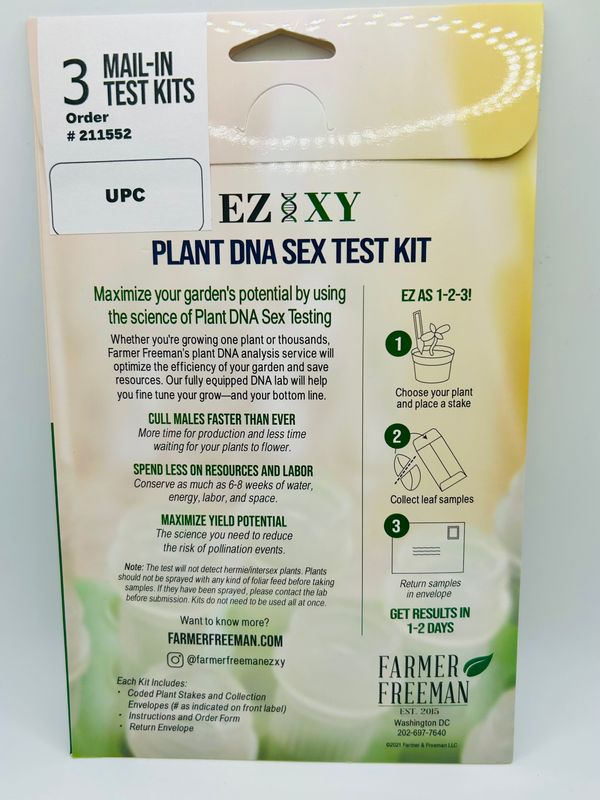 Farmer Freeman EZ-XY Plant DNA Sex Test Kit  3pk