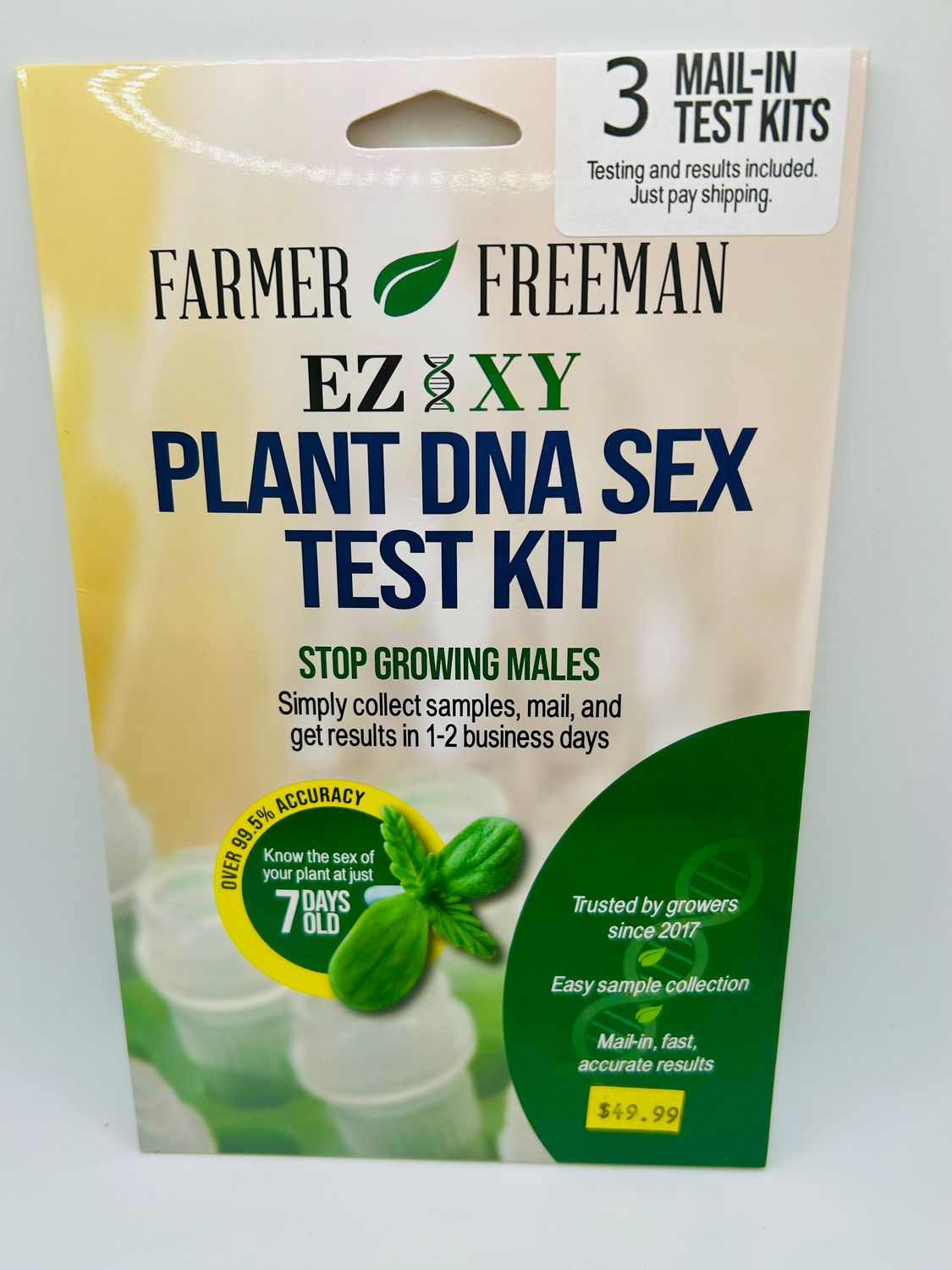 Farmer Freeman EZ-XY Plant DNA Sex Test Kit  3pk