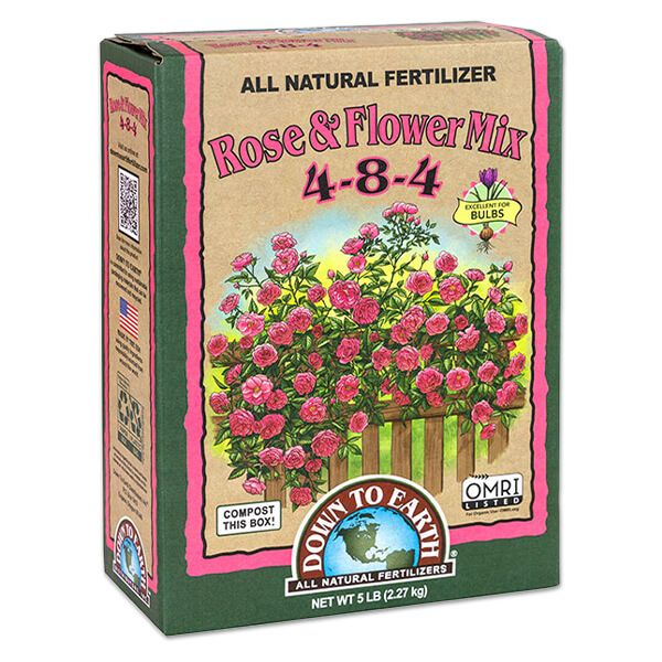 DTE ROSE &amp; FLOWER MIX 4-8-4 25LB *OMRI*