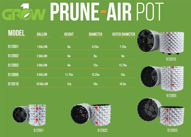Grow1 Prune-Air Pots 3 Gallon