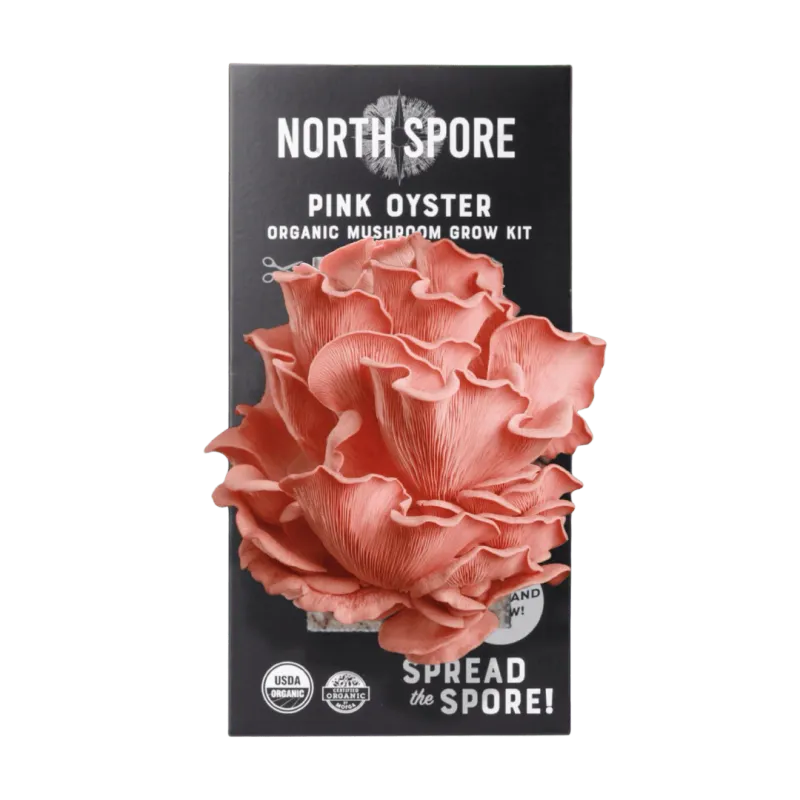 Organic Pink Oyster ‘Spray &amp; Grow’ Mushroom Growing Kit