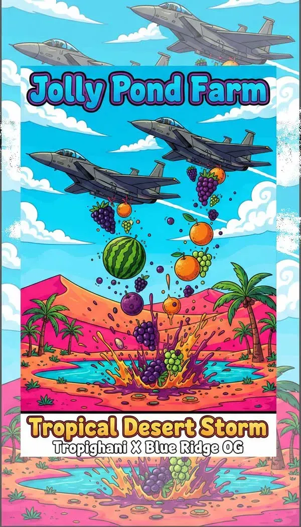 Jolly Pond Farm Tropical Desert Storm (Tropighani x Blue Ridge OG) 3 Feminized Photoperiod Seeds