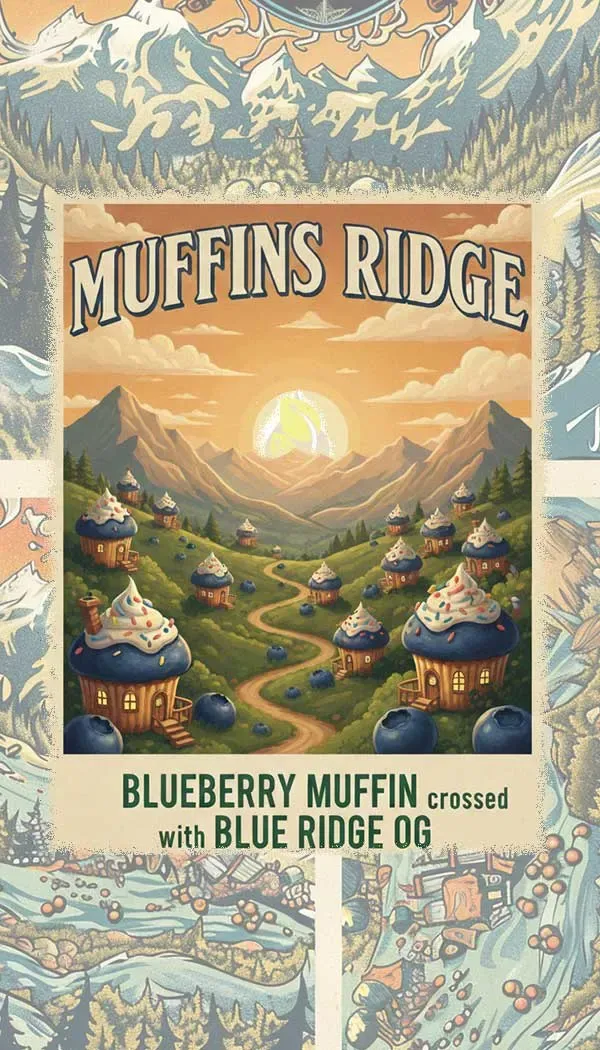 Jolly Pond Farm MuffinsRidge (Blue Berry Muffin x Blue Ridge OG) - 3 Feminized Photoperiod Seeds