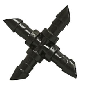 GROW1 Barbed Cross Connector 1/4in