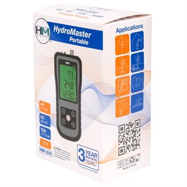 HM Digital® HM-200 Portable pH/EC/TDS/Temp Monitor