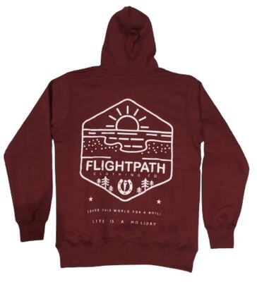 FLIGHTPATH SUNSET HOOD - BURGANDY