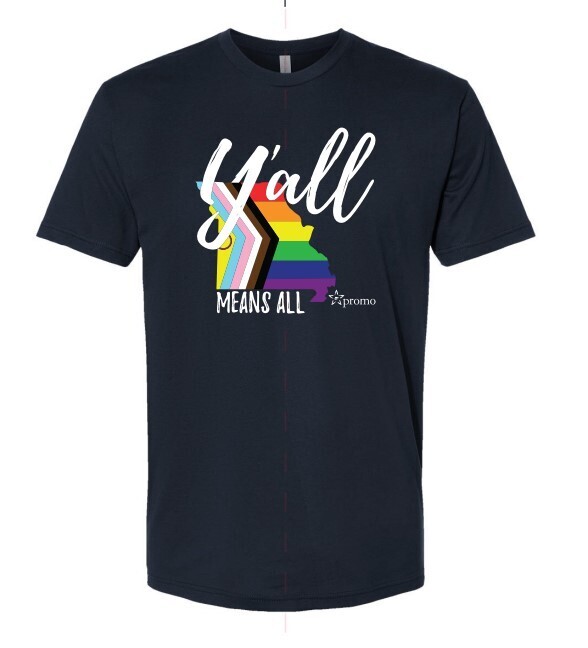 Y'all Means All T-Shirt: Progress Flag Y'all Means All T-Shirt: Progress Flag