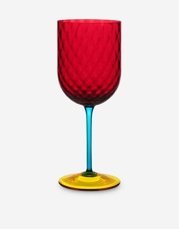 Verre à vin rouge en verre de Murano