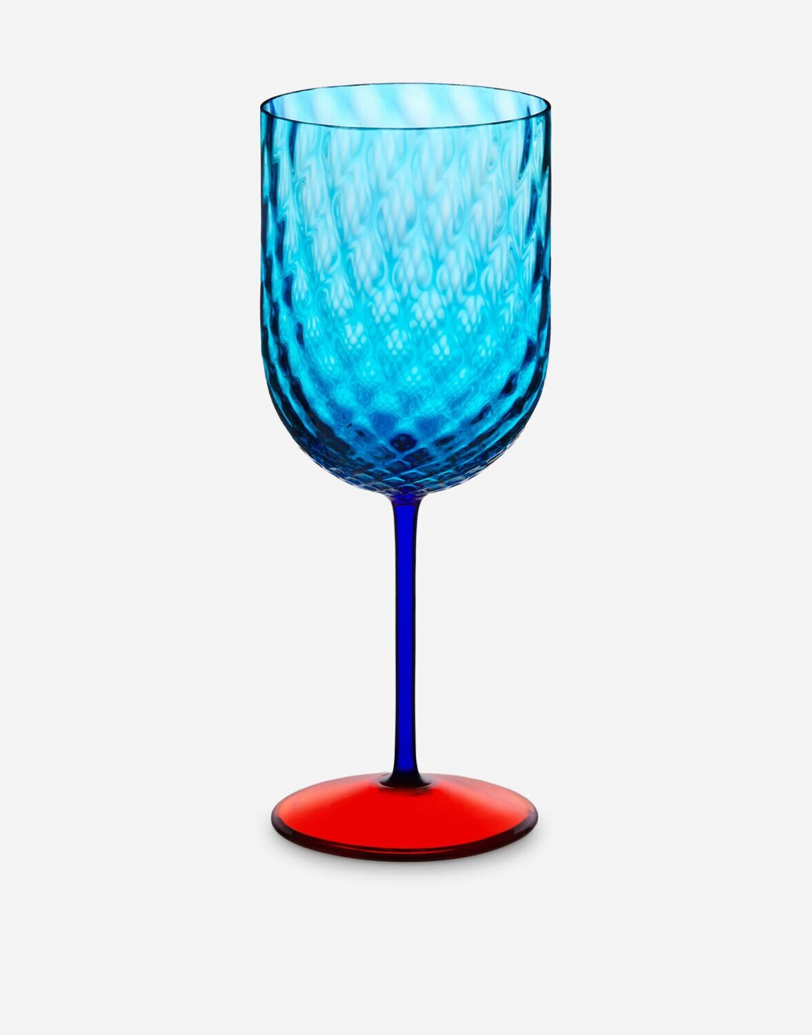 Verre à vin rouge en verre de Murano, Couleurs: Bleu