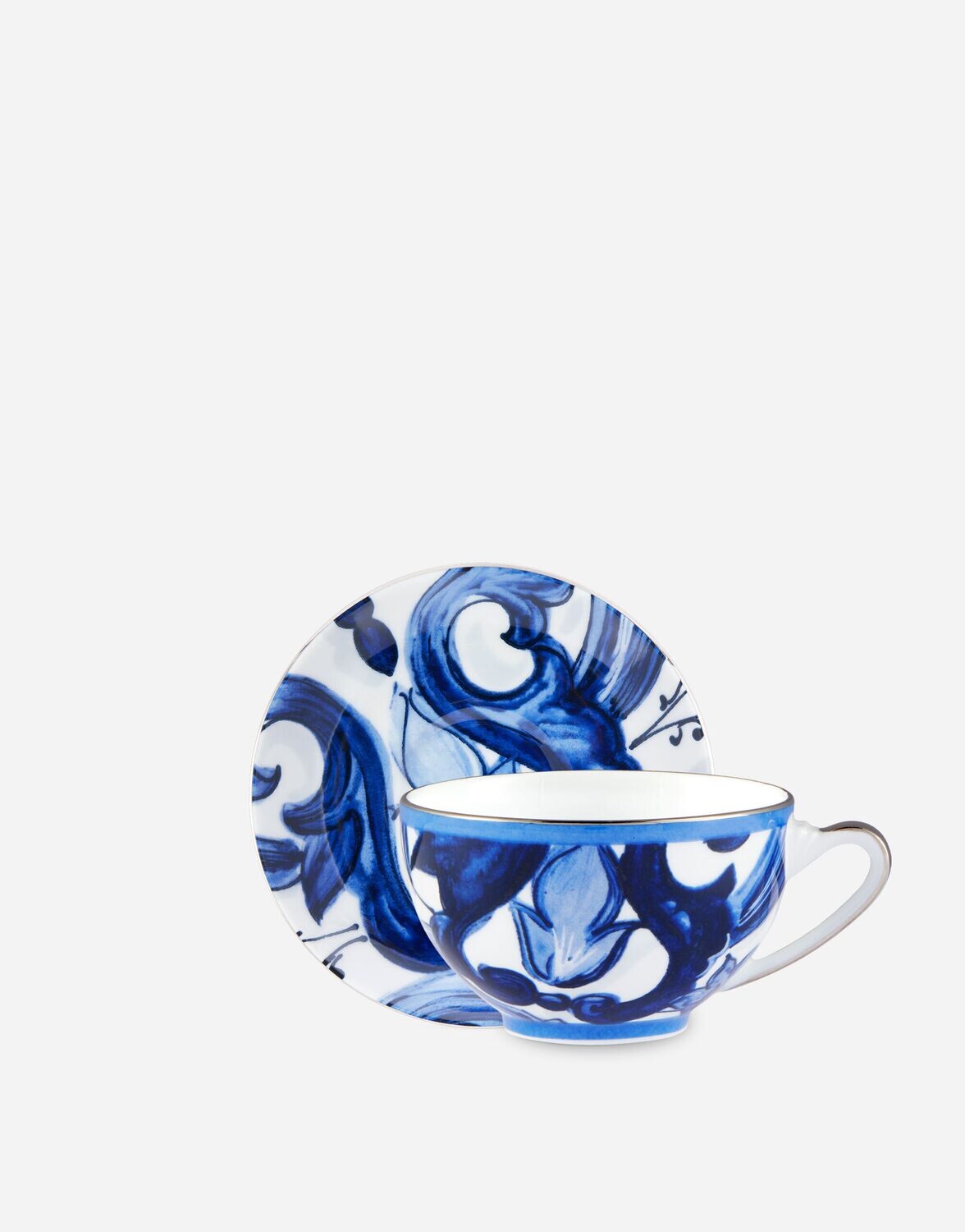 Porcelain Teacup with Saucer