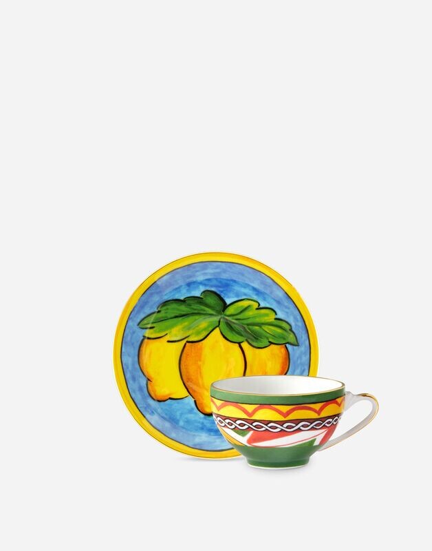 Tasse à Café avec Soucoupe en Porcelaine