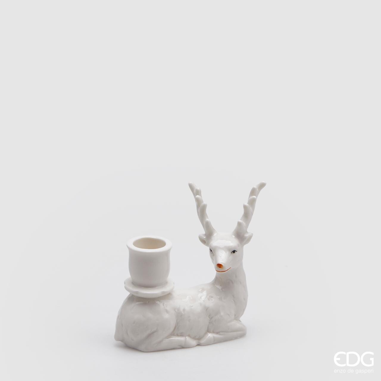 Deer gold candlestick, Couleurs: Blanc