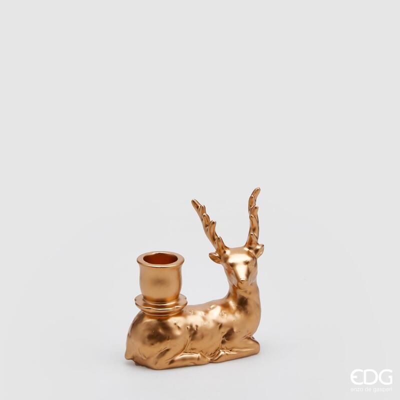 Deer gold candlestick