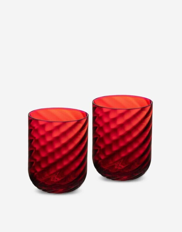 SET 2 VERRES À EAU EN VERRE DE MURANO
