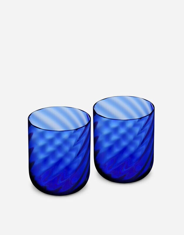 SET 2 VERRES À EAU EN VERRE DE MURANO