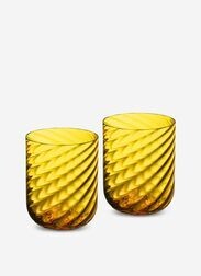 SET OF 2 MURANO GLASS WATER GLASSES