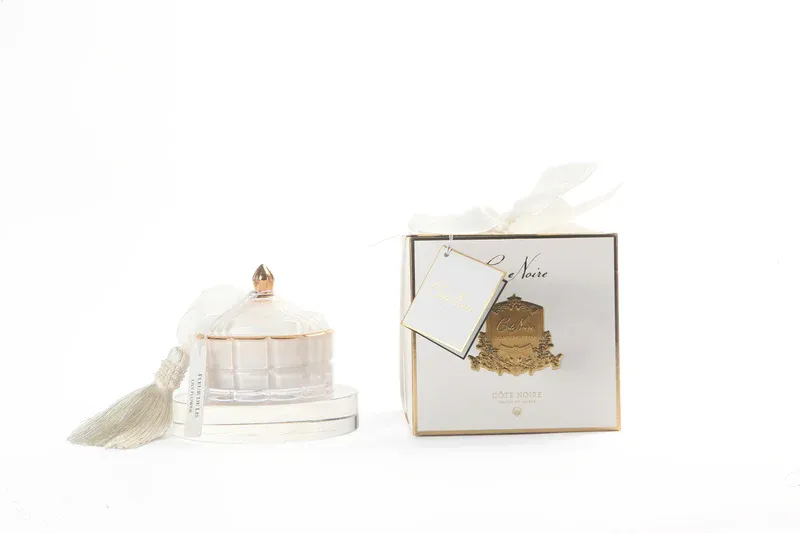 Bougie Art Déco - Blanc et or Bougie Art Déco - Blanc et or