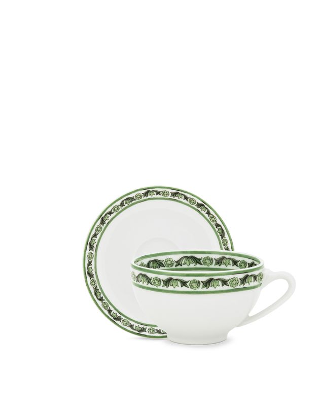 Set de 2 Tasses à Café avec Soucoupe en Porcelaine