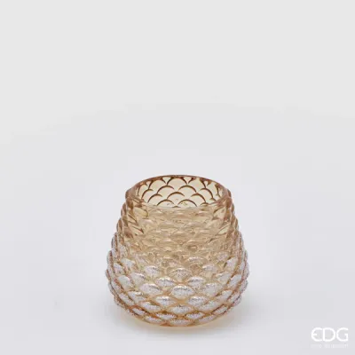 Small pine cone candle holder