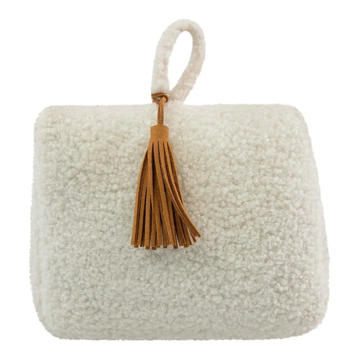Butoir de porte teddy blanc