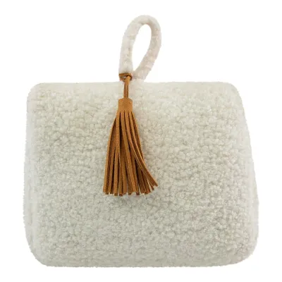 Butoir de porte teddy blanc