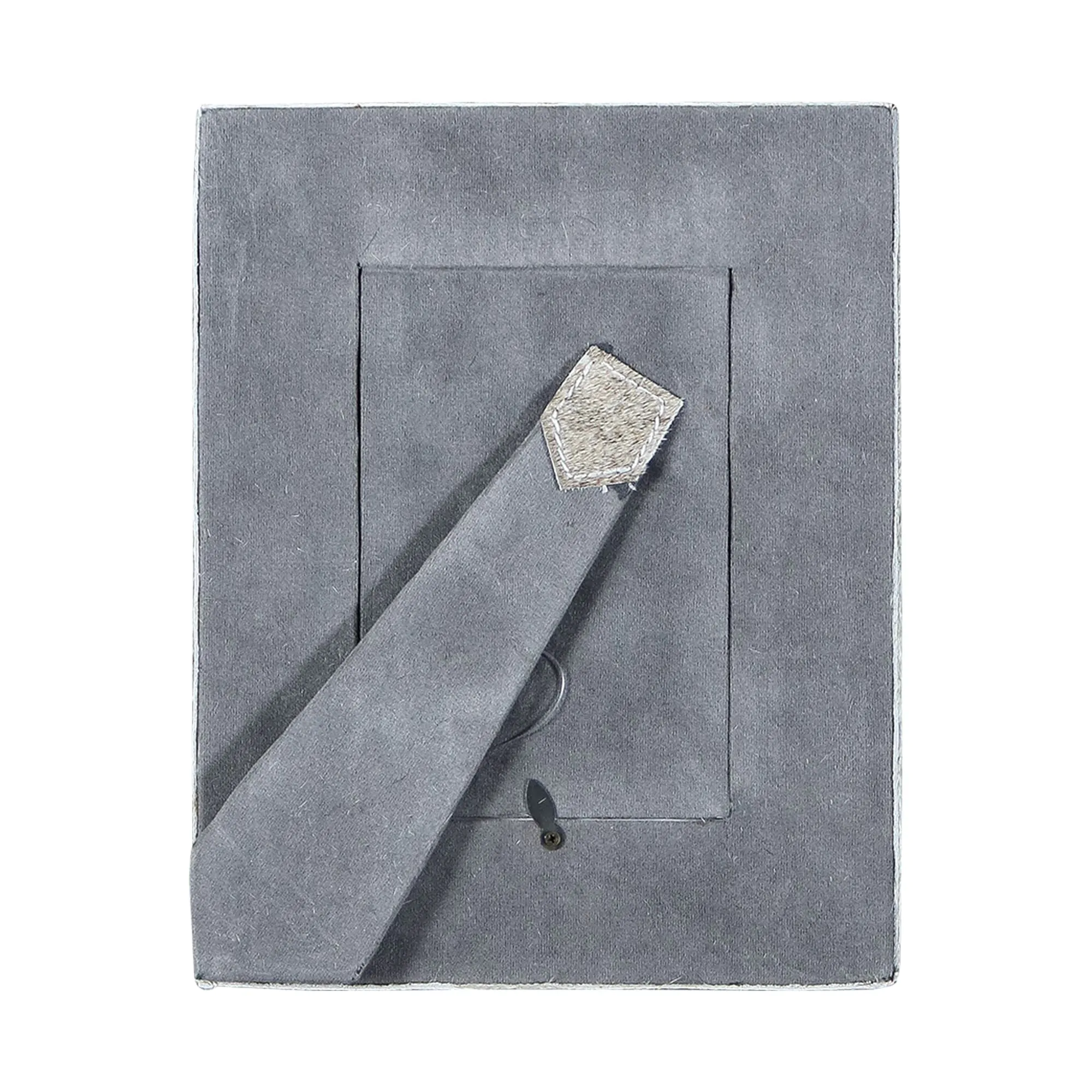 Cadre photo en peau de vache gris