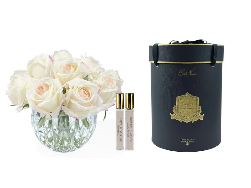 Luxury Round Bouquet - Blush Rose Buds Luxury Round Bouquet - Blush Rose Buds