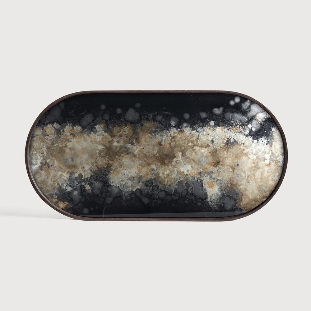 Plateau 2046 Plateau en verre Organic noir