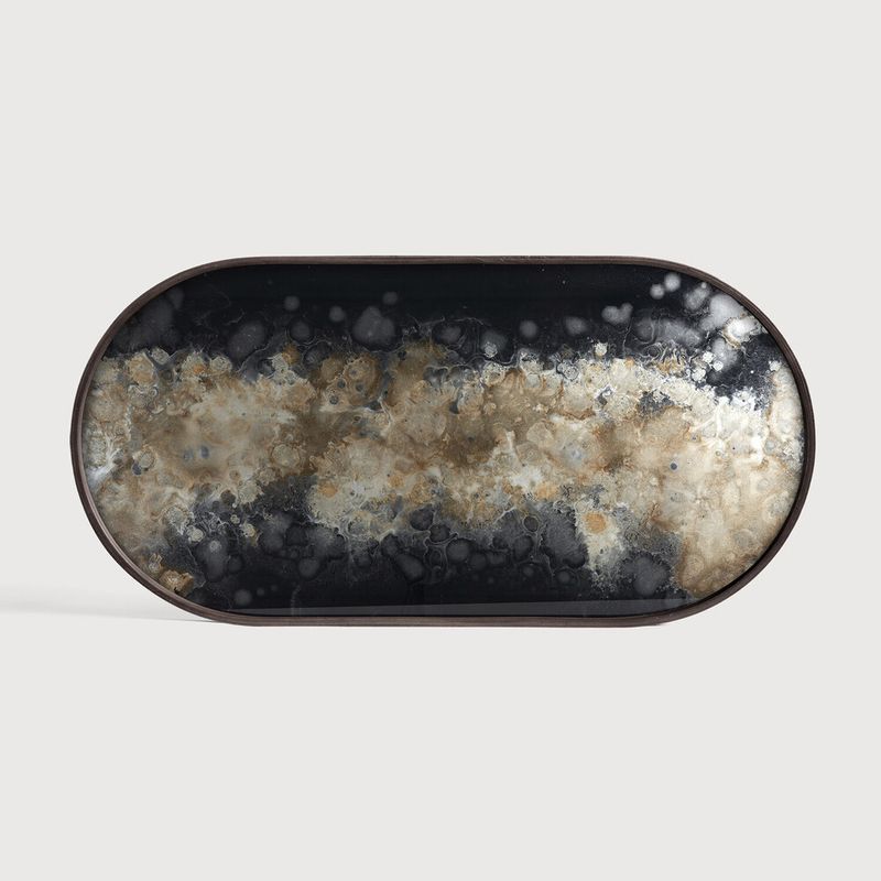Plateau 2046 Plateau en verre Organic noir