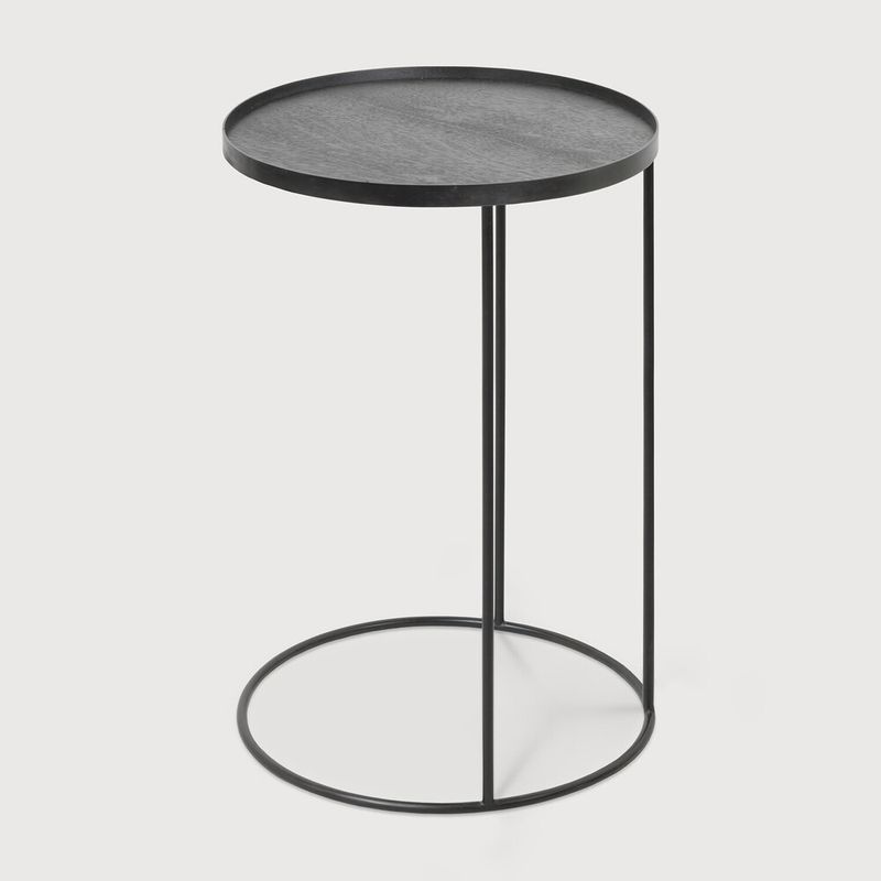 Side table with tray
