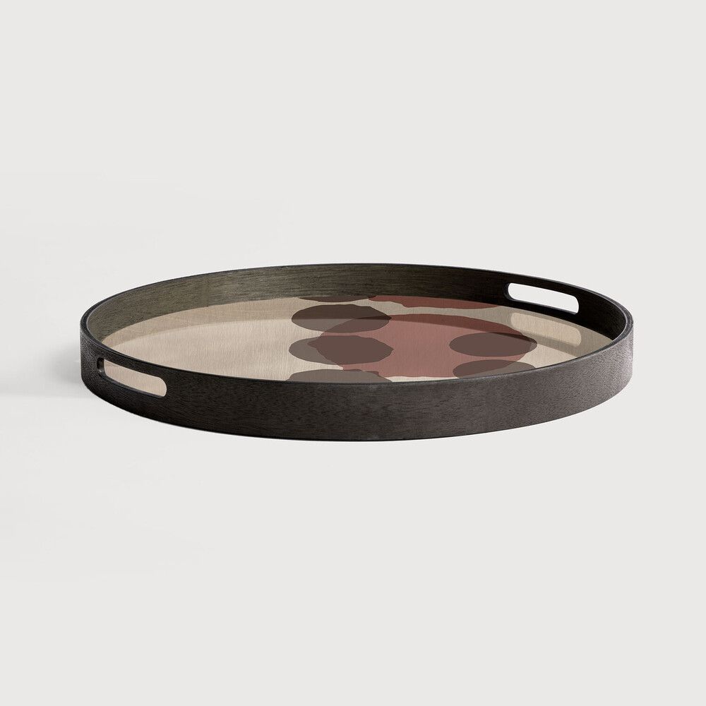 Layered Dots glass tray