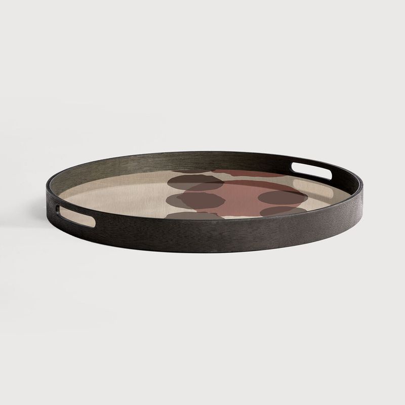 Layered Dots glass tray