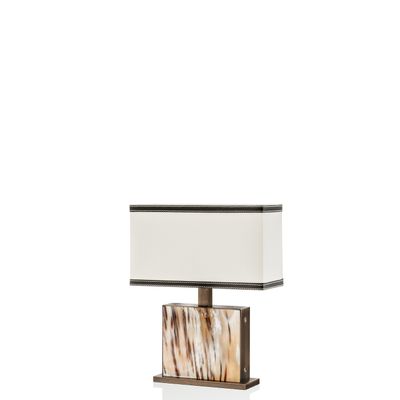 Table lamp in matte horn