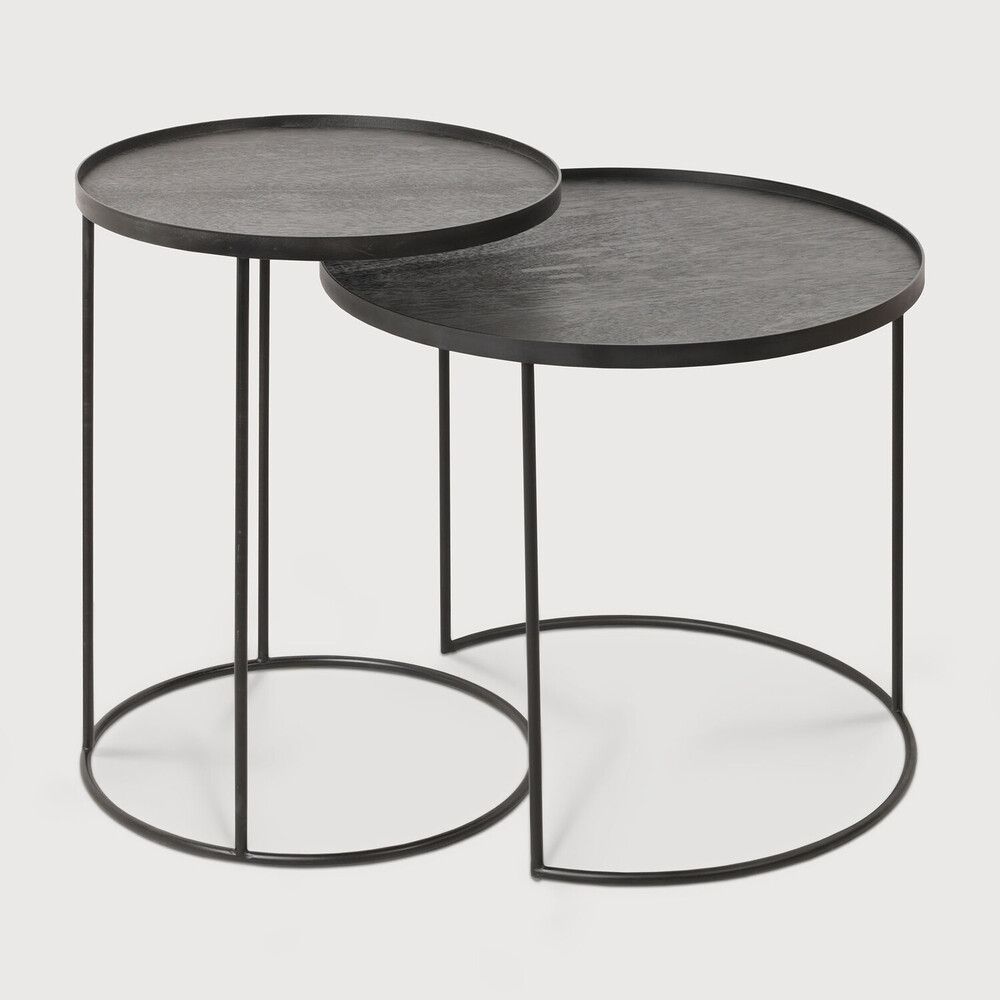 Side table set with tray