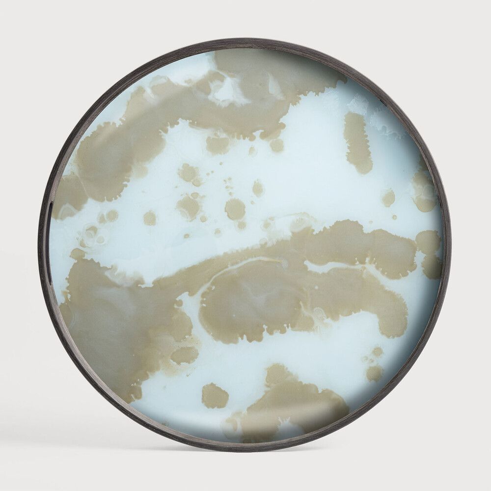 Organic Mist Gold glass tray S
