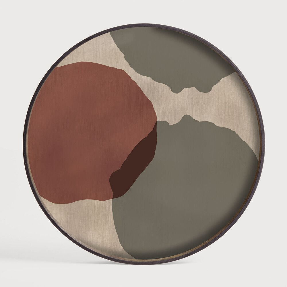 Plateau en verre Overlapping Dots L