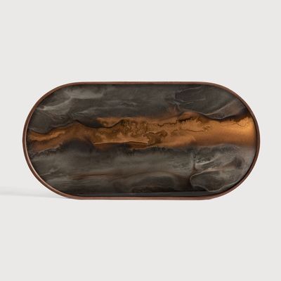 Organic tray glass bronze Organic tray glass bronze