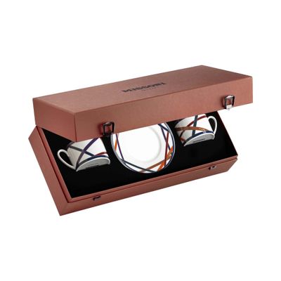 Set de 2 tasses à thé avec soucoupes - Nastri Multicolor Set de 2 tasses à thé avec soucoupes - Nastri Multicolor
