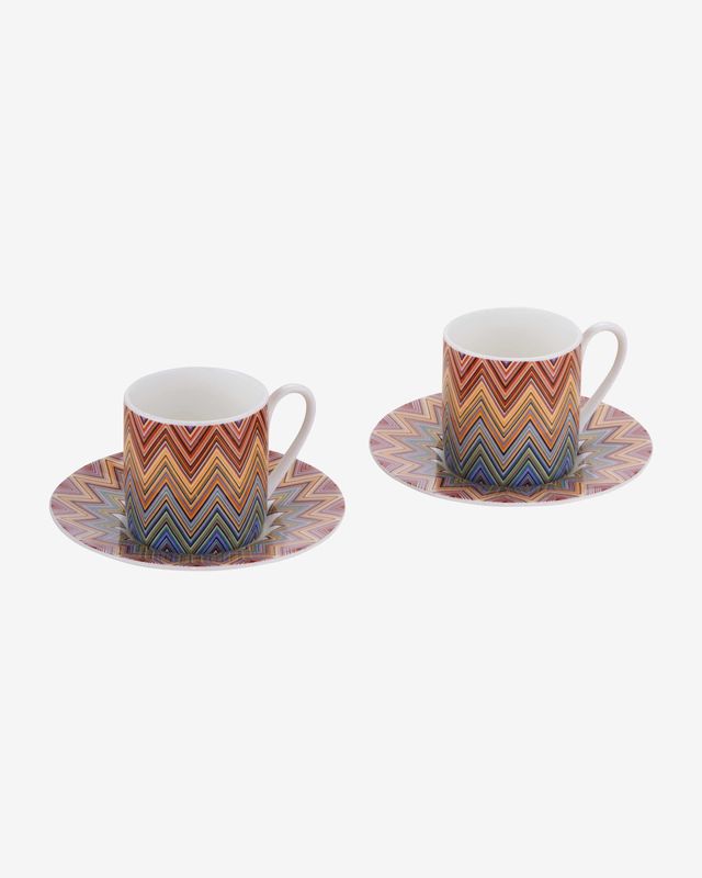 Set of 2 Coffee Cups - Zig Zag Jarris 156