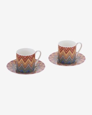 Set of 2 Coffee Cups - Zig Zag Jarris 156 Set of 2 Coffee Cups - Zig Zag Jarris 156