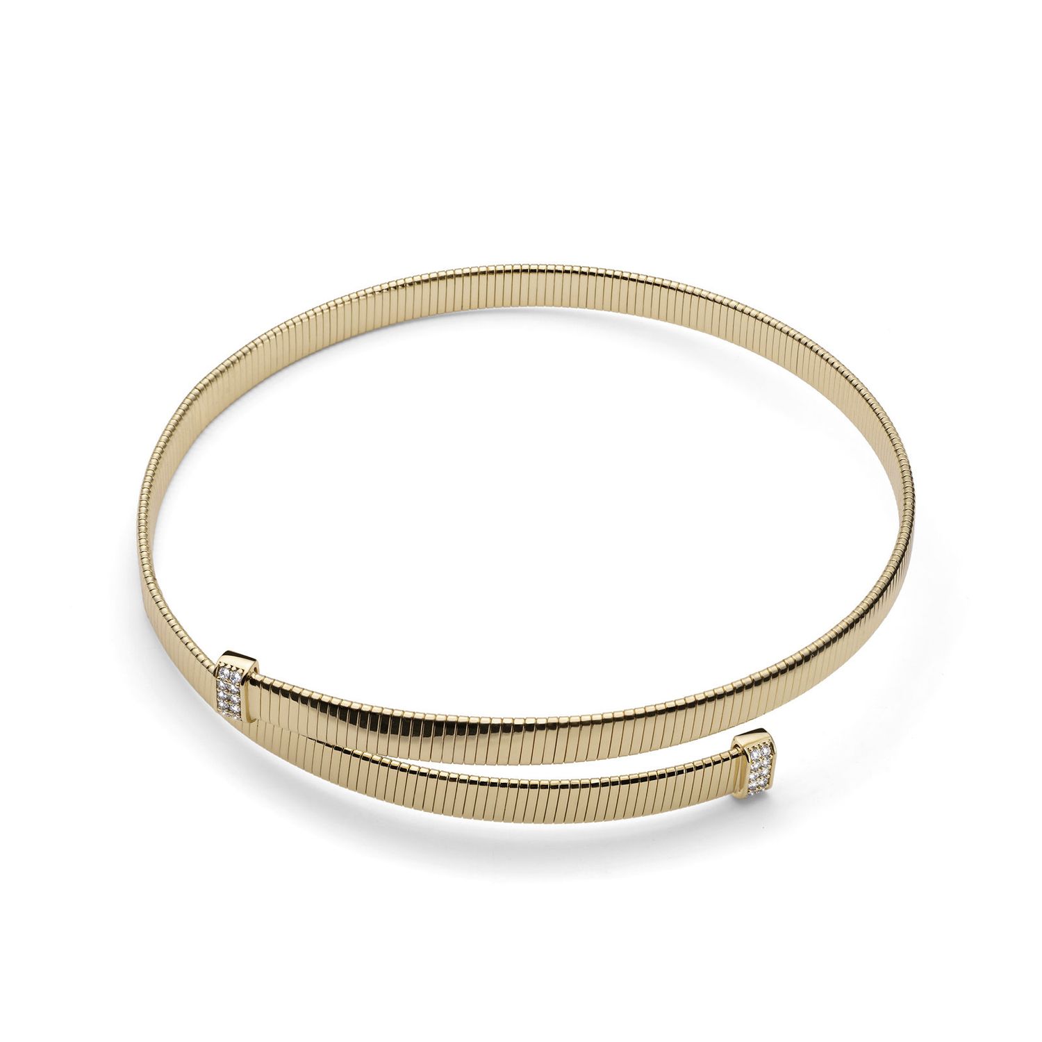 Tubogas necklace with cubic zirconia Tubogas necklace with cubic zirconia