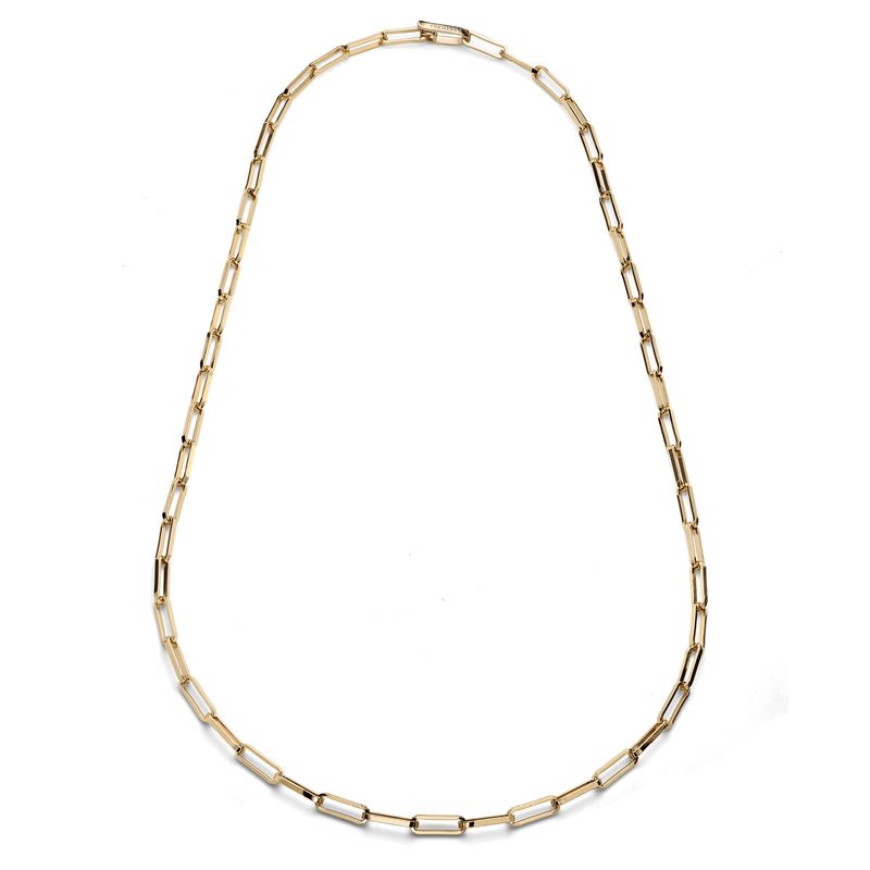 collier chaîne paperclip long collier chaîne paperclip long