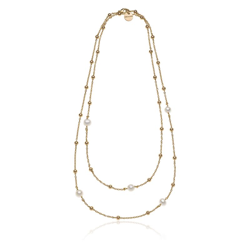 collier bronze doré avec perles naturelles collier bronze doré avec perles naturelles