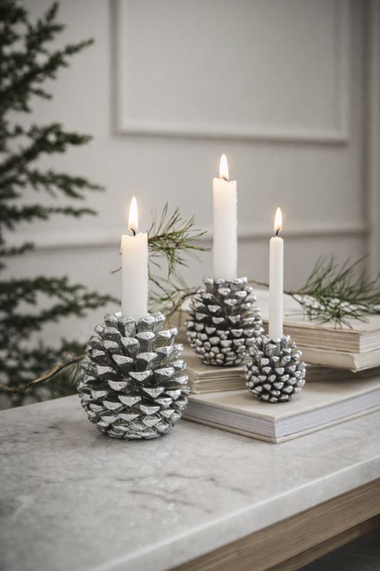 porte-bougie Serafina argenté porte-bougie Serafina argenté