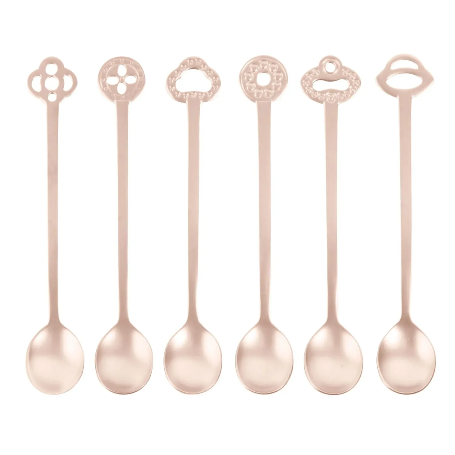 Set 6 Cuillers Party Oriental - Antique Champagne Set 6 Cuillers Party Oriental - Antique Champagne